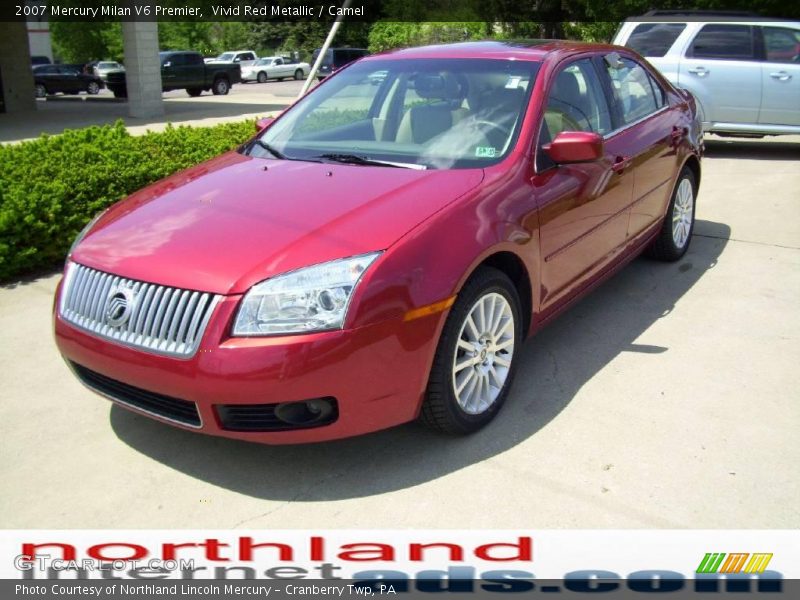 Vivid Red Metallic / Camel 2007 Mercury Milan V6 Premier