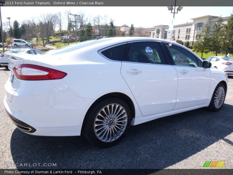 Oxford White / Charcoal Black 2013 Ford Fusion Titanium