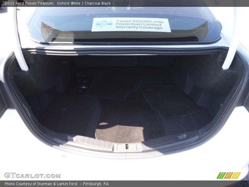 Oxford White / Charcoal Black 2013 Ford Fusion Titanium