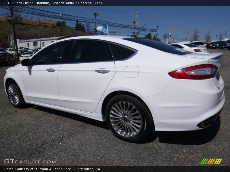 Oxford White / Charcoal Black 2013 Ford Fusion Titanium