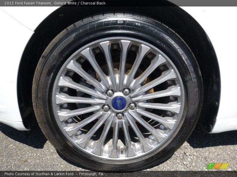 Oxford White / Charcoal Black 2013 Ford Fusion Titanium