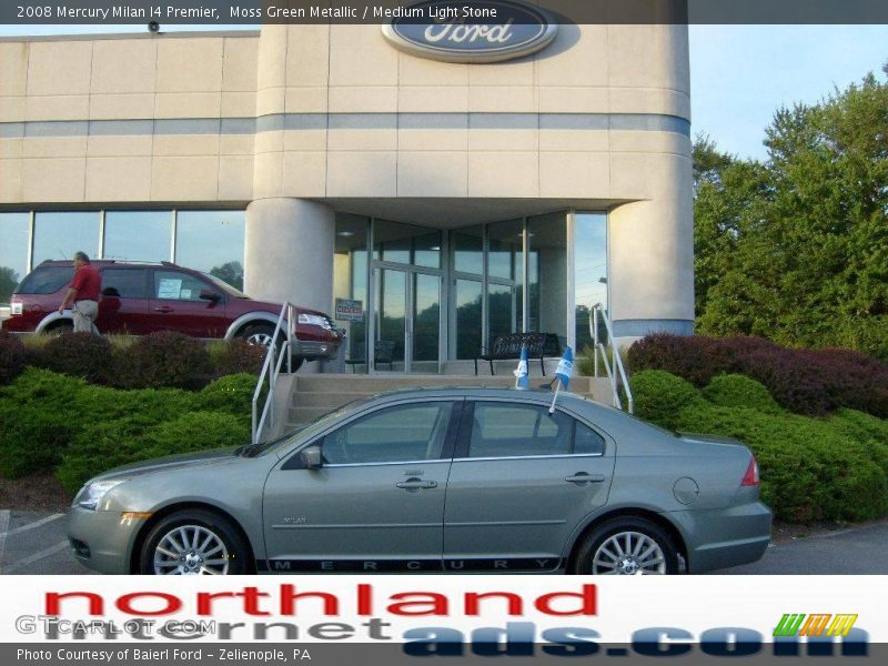 Moss Green Metallic / Medium Light Stone 2008 Mercury Milan I4 Premier