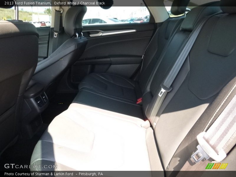 Oxford White / Charcoal Black 2013 Ford Fusion Titanium