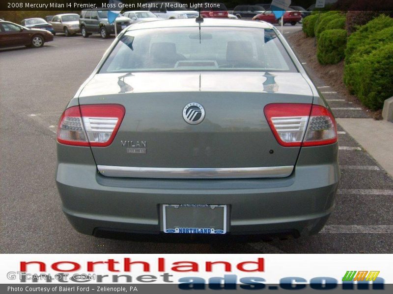 Moss Green Metallic / Medium Light Stone 2008 Mercury Milan I4 Premier
