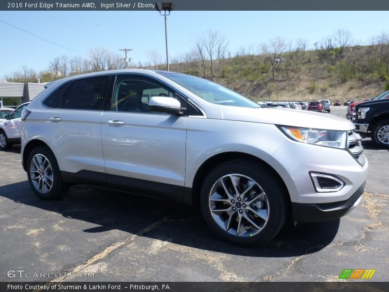 Ingot Silver / Ebony 2016 Ford Edge Titanium AWD