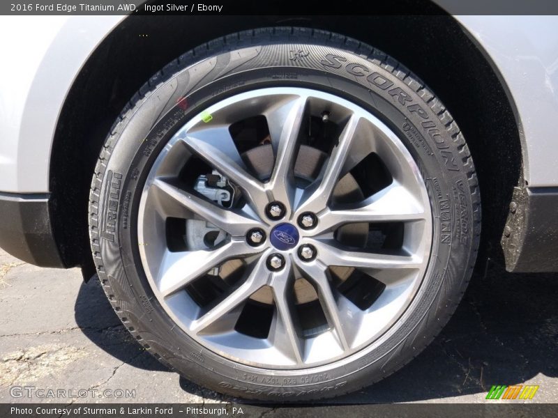 Ingot Silver / Ebony 2016 Ford Edge Titanium AWD