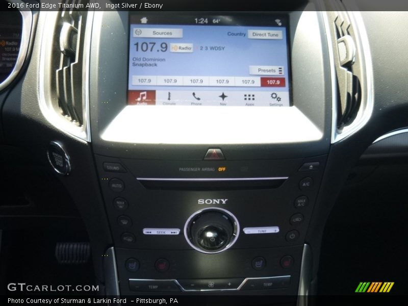 Ingot Silver / Ebony 2016 Ford Edge Titanium AWD