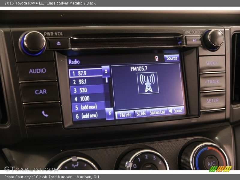 Classic Silver Metallic / Black 2015 Toyota RAV4 LE