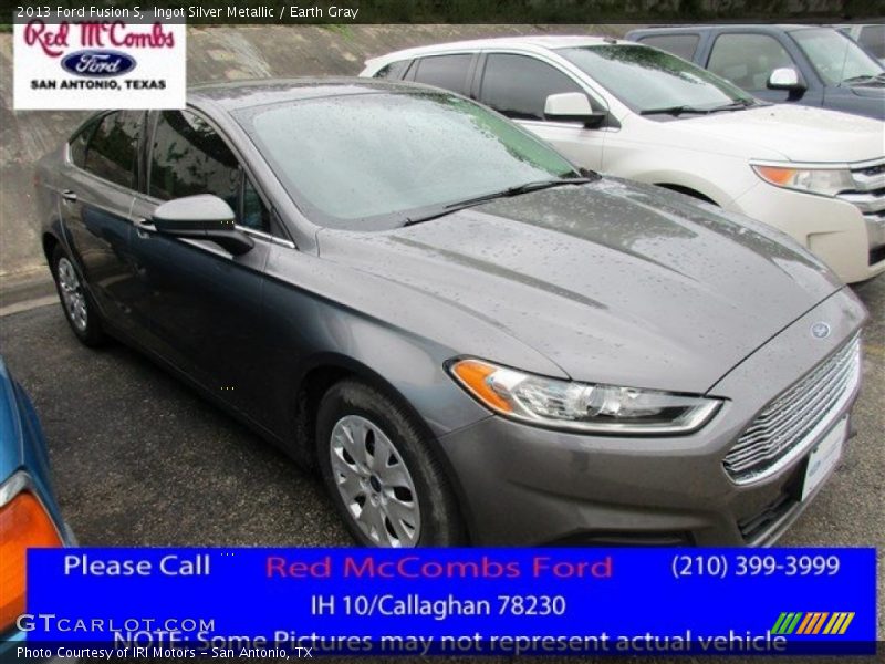 Ingot Silver Metallic / Earth Gray 2013 Ford Fusion S