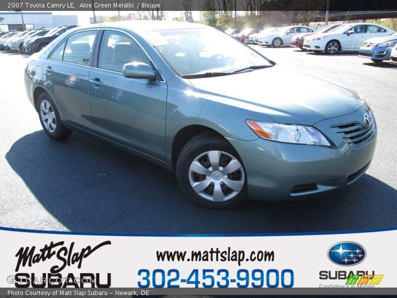 Aloe Green Metallic / Bisque 2007 Toyota Camry LE