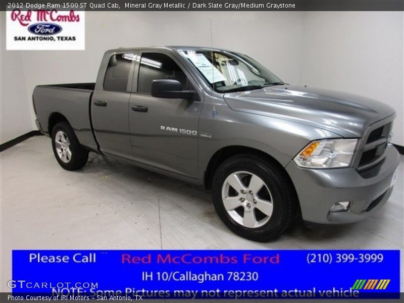 Mineral Gray Metallic / Dark Slate Gray/Medium Graystone 2012 Dodge Ram 1500 ST Quad Cab