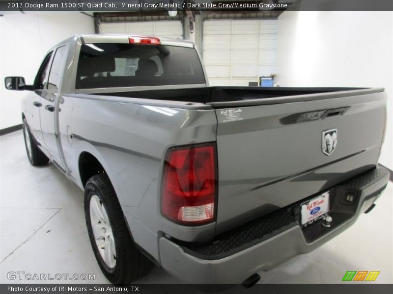 Mineral Gray Metallic / Dark Slate Gray/Medium Graystone 2012 Dodge Ram 1500 ST Quad Cab