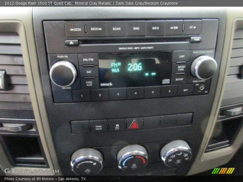 Mineral Gray Metallic / Dark Slate Gray/Medium Graystone 2012 Dodge Ram 1500 ST Quad Cab