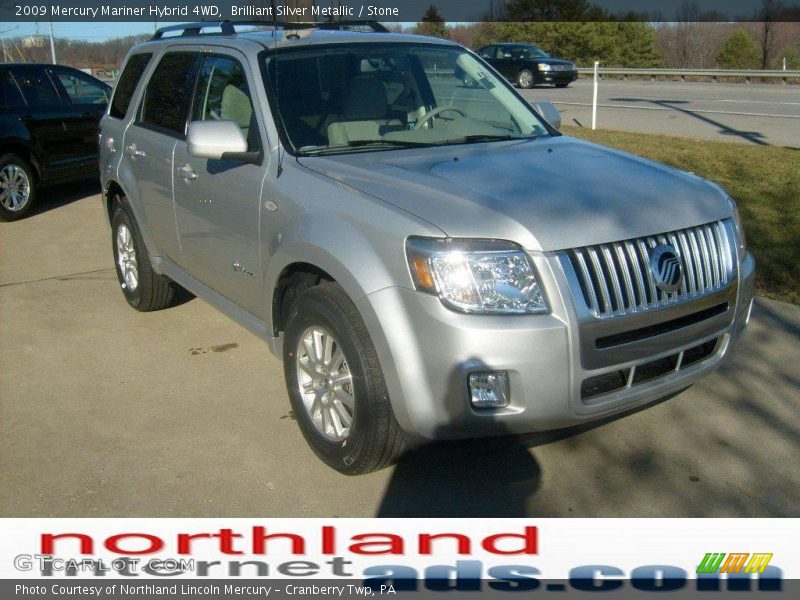 Brilliant Silver Metallic / Stone 2009 Mercury Mariner Hybrid 4WD