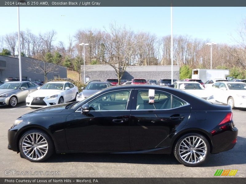 Obsidian Black / Light Gray 2014 Lexus IS 250 AWD