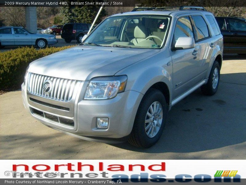 Brilliant Silver Metallic / Stone 2009 Mercury Mariner Hybrid 4WD