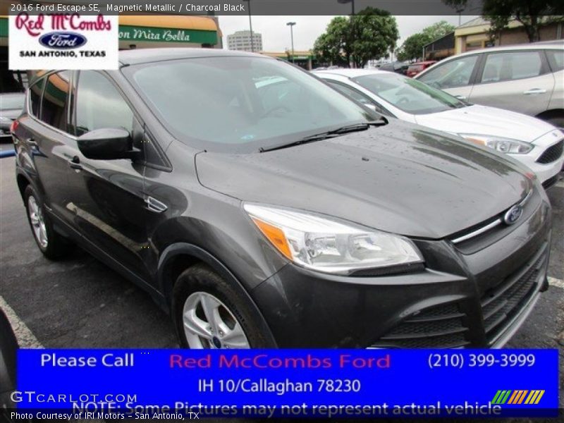 Magnetic Metallic / Charcoal Black 2016 Ford Escape SE
