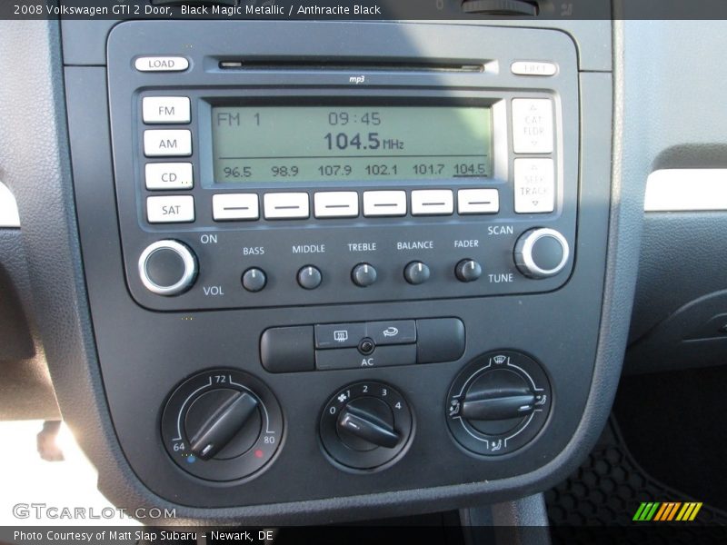 Black Magic Metallic / Anthracite Black 2008 Volkswagen GTI 2 Door