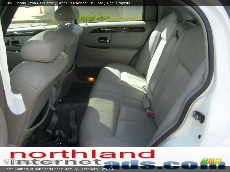 White Pearlescent Tri-Coat / Light Graphite 2000 Lincoln Town Car Cartier