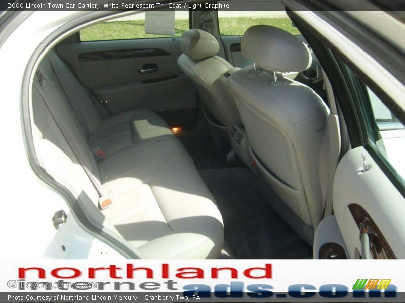 White Pearlescent Tri-Coat / Light Graphite 2000 Lincoln Town Car Cartier