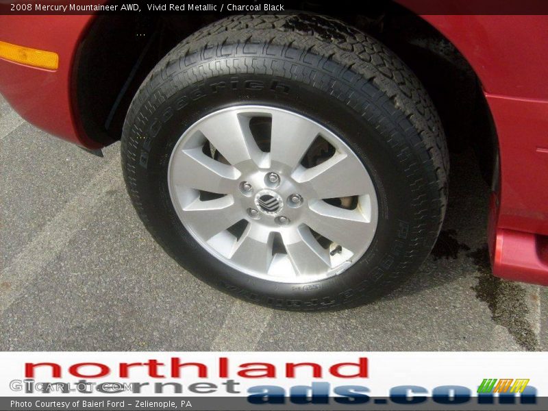 Vivid Red Metallic / Charcoal Black 2008 Mercury Mountaineer AWD