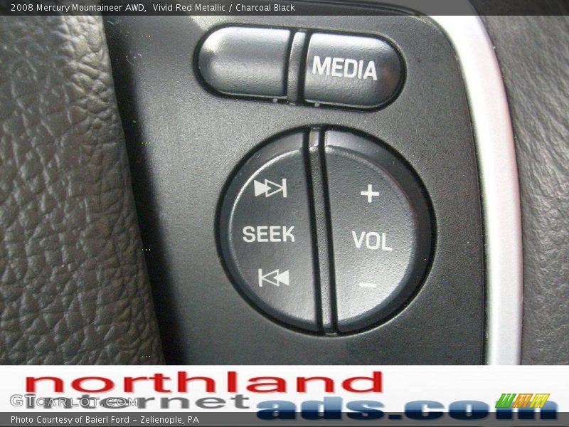Vivid Red Metallic / Charcoal Black 2008 Mercury Mountaineer AWD