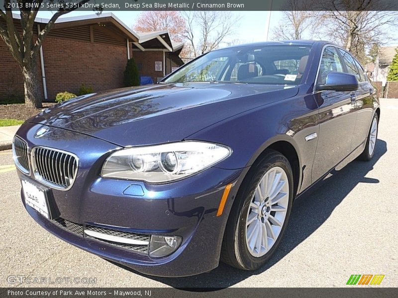 Deep Sea Blue Metallic / Cinnamon Brown 2013 BMW 5 Series 535i xDrive Sedan