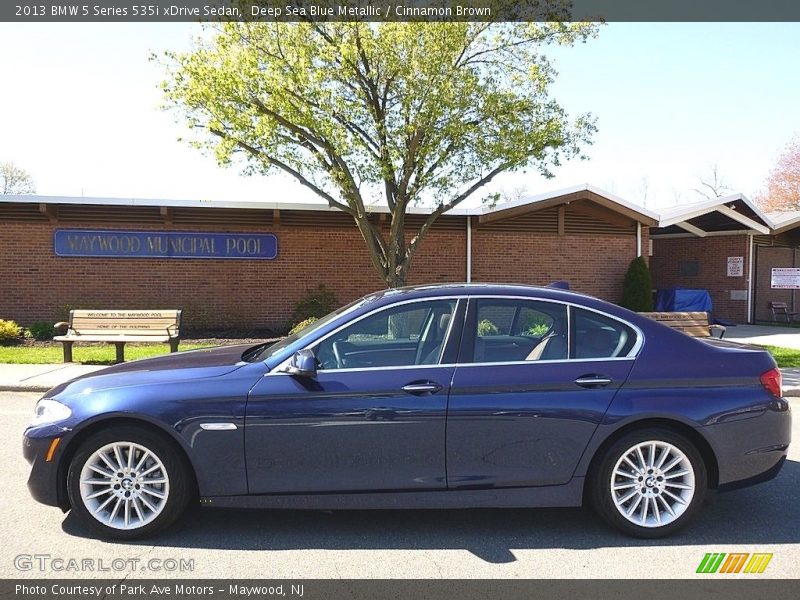 Deep Sea Blue Metallic / Cinnamon Brown 2013 BMW 5 Series 535i xDrive Sedan