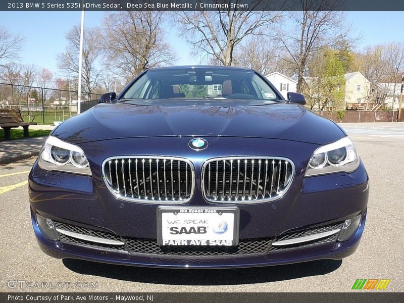 Deep Sea Blue Metallic / Cinnamon Brown 2013 BMW 5 Series 535i xDrive Sedan