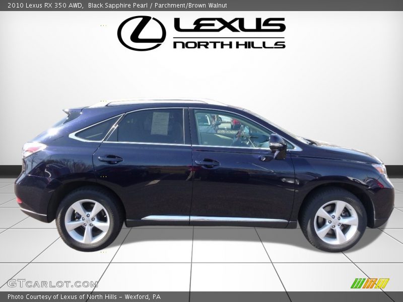 Black Sapphire Pearl / Parchment/Brown Walnut 2010 Lexus RX 350 AWD