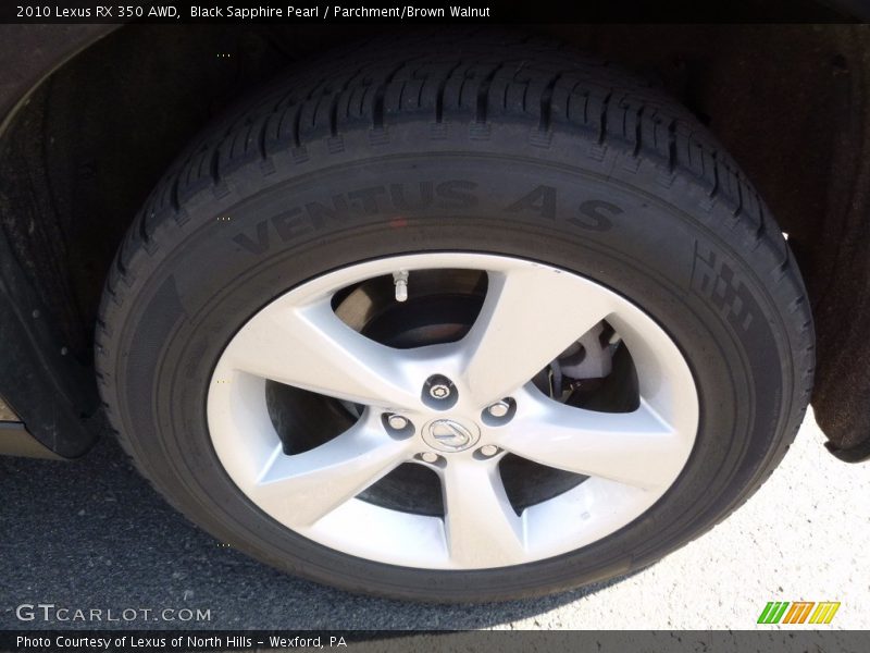 Black Sapphire Pearl / Parchment/Brown Walnut 2010 Lexus RX 350 AWD