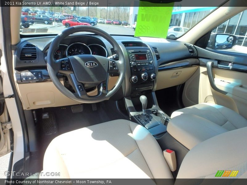 White Sand Beige / Beige 2011 Kia Sorento LX AWD