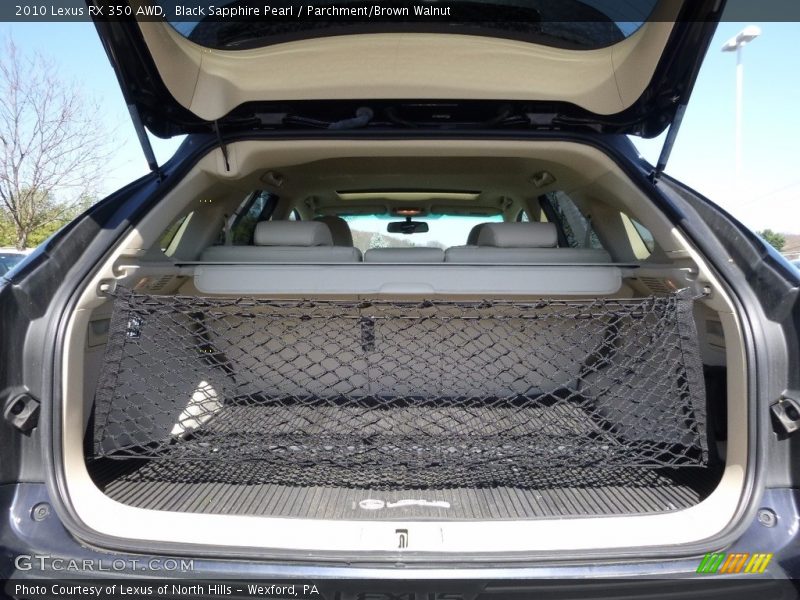 Black Sapphire Pearl / Parchment/Brown Walnut 2010 Lexus RX 350 AWD