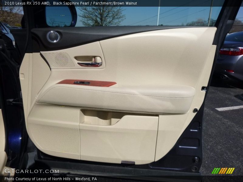 Black Sapphire Pearl / Parchment/Brown Walnut 2010 Lexus RX 350 AWD