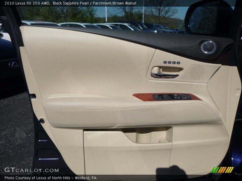 Black Sapphire Pearl / Parchment/Brown Walnut 2010 Lexus RX 350 AWD