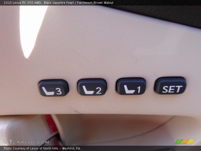 Black Sapphire Pearl / Parchment/Brown Walnut 2010 Lexus RX 350 AWD