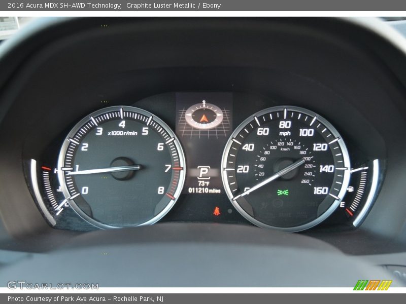 Graphite Luster Metallic / Ebony 2016 Acura MDX SH-AWD Technology