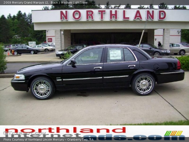 Black / Medium Light Stone 2009 Mercury Grand Marquis LS