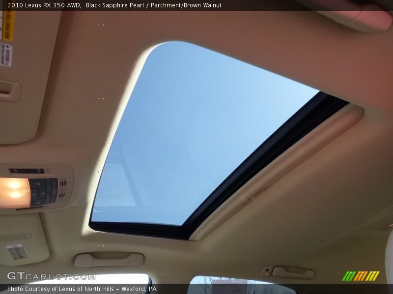 Black Sapphire Pearl / Parchment/Brown Walnut 2010 Lexus RX 350 AWD