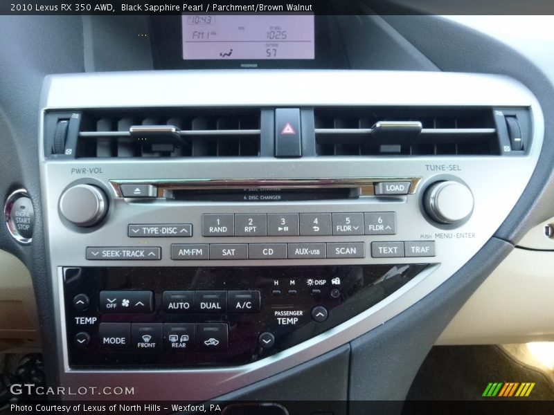 Black Sapphire Pearl / Parchment/Brown Walnut 2010 Lexus RX 350 AWD