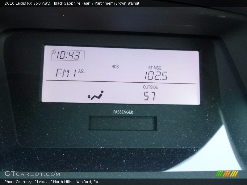 Black Sapphire Pearl / Parchment/Brown Walnut 2010 Lexus RX 350 AWD