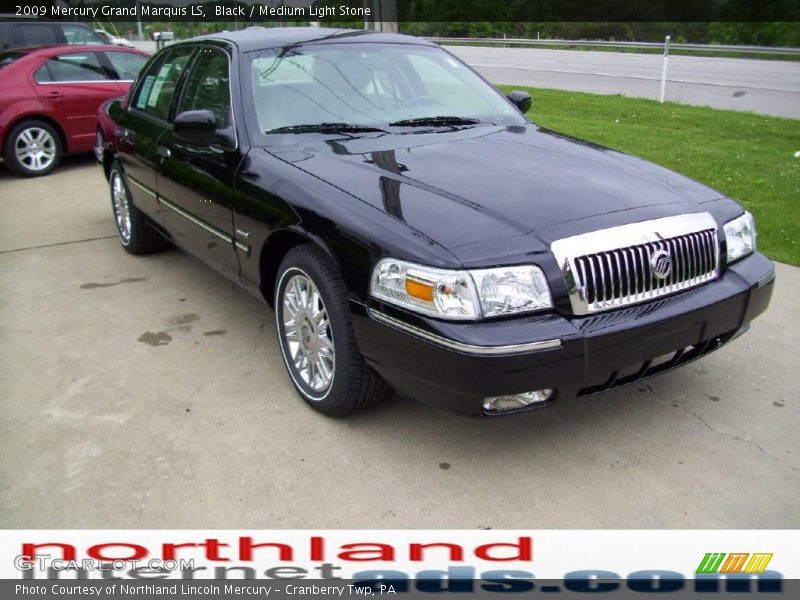 Black / Medium Light Stone 2009 Mercury Grand Marquis LS