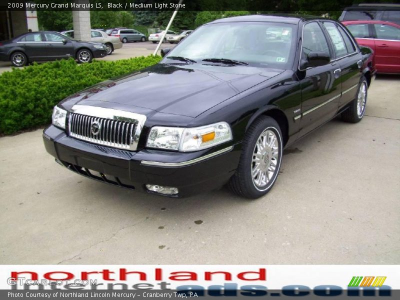 Black / Medium Light Stone 2009 Mercury Grand Marquis LS