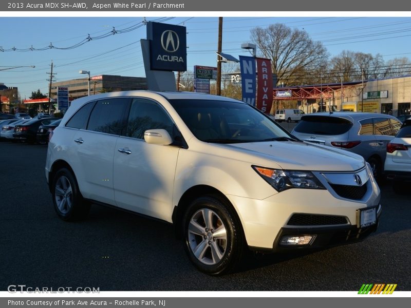 Aspen White Pearl / Parchment 2013 Acura MDX SH-AWD
