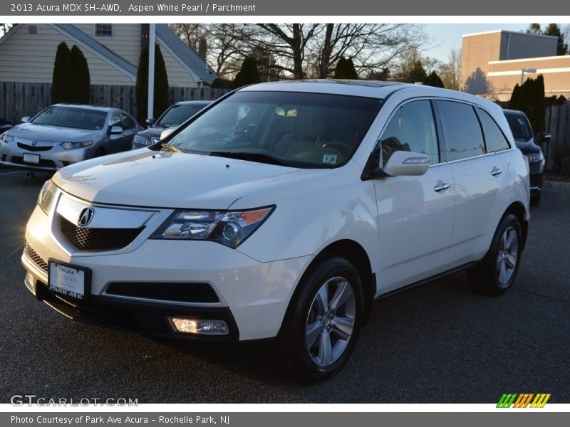 Aspen White Pearl / Parchment 2013 Acura MDX SH-AWD