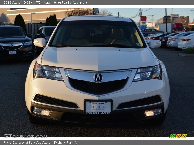 Aspen White Pearl / Parchment 2013 Acura MDX SH-AWD