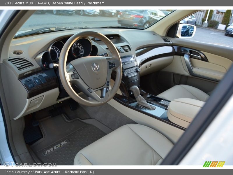 Aspen White Pearl / Parchment 2013 Acura MDX SH-AWD
