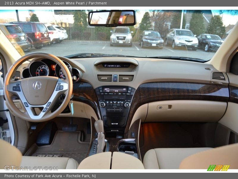 Aspen White Pearl / Parchment 2013 Acura MDX SH-AWD