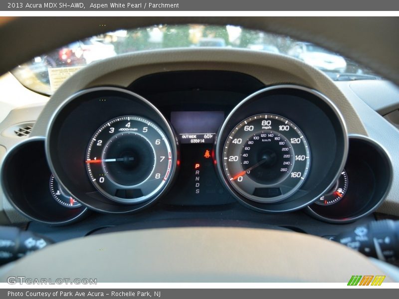 Aspen White Pearl / Parchment 2013 Acura MDX SH-AWD