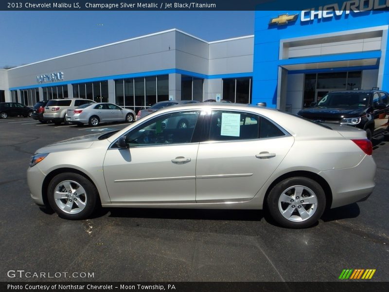 Champagne Silver Metallic / Jet Black/Titanium 2013 Chevrolet Malibu LS